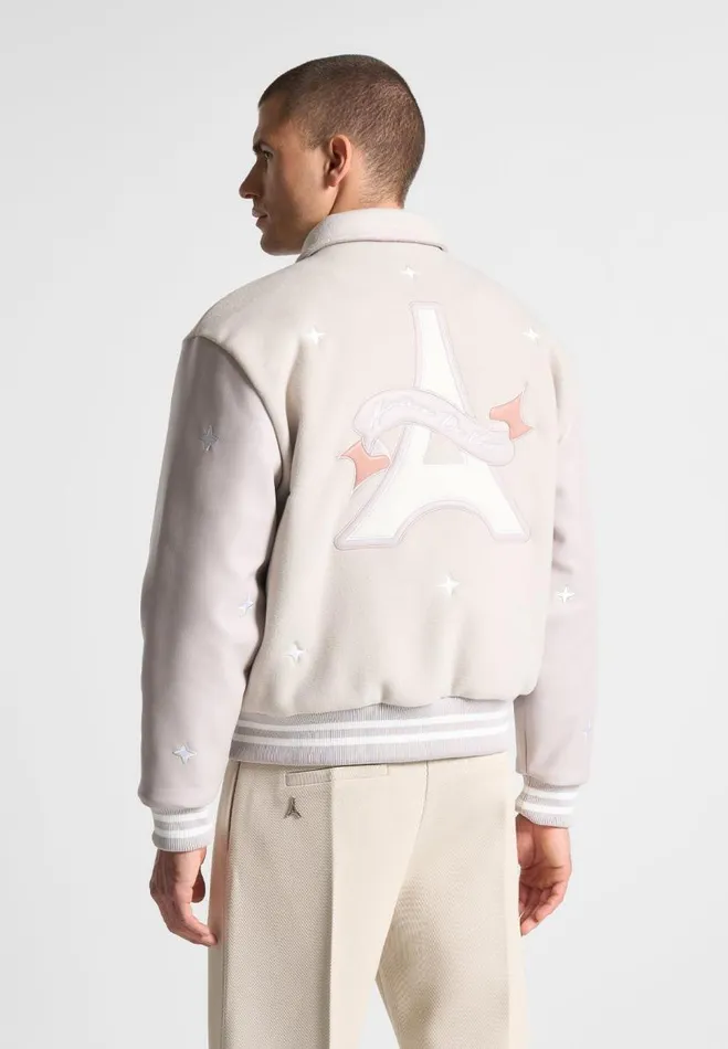 Manire De Voir Jackets Manire De Voir Man Paradise Varsity Jacket 8211 Multi