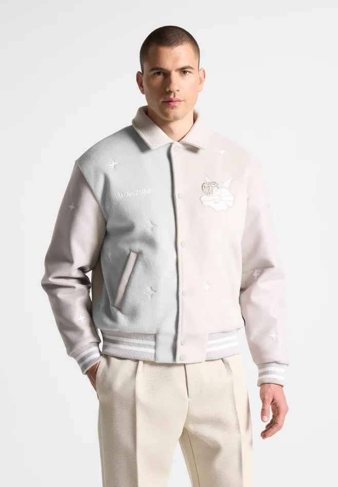Manire De Voir Jackets Manire De Voir Man Paradise Varsity Jacket 8211 Multi