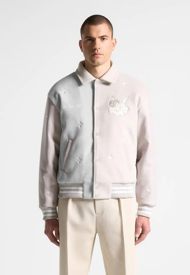 Manire De Voir Jackets Manire De Voir Man Paradise Varsity Jacket 8211 Multi