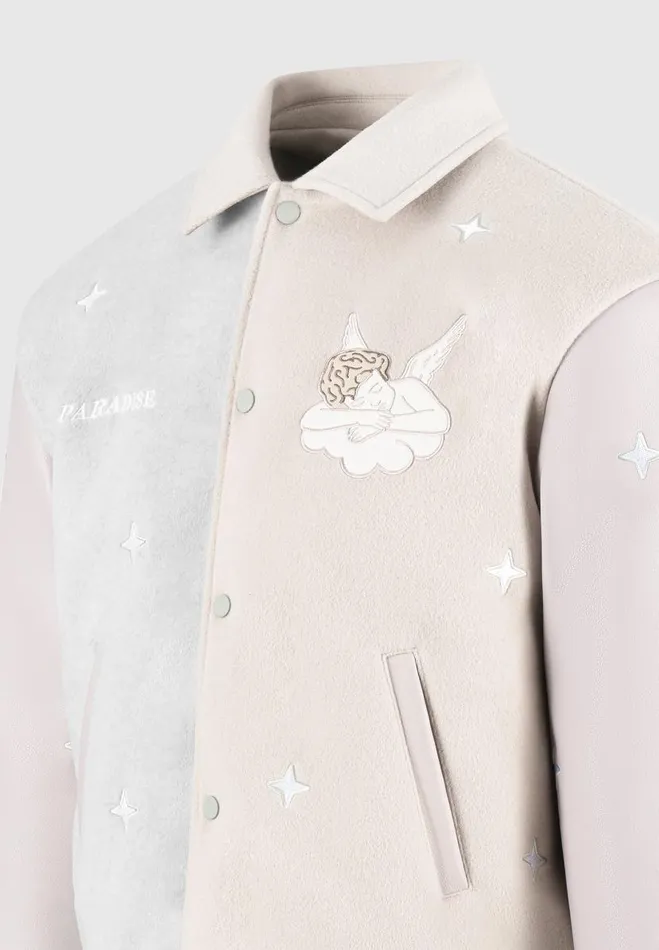 Manire De Voir Jackets Manire De Voir Man Paradise Varsity Jacket 8211 Multi