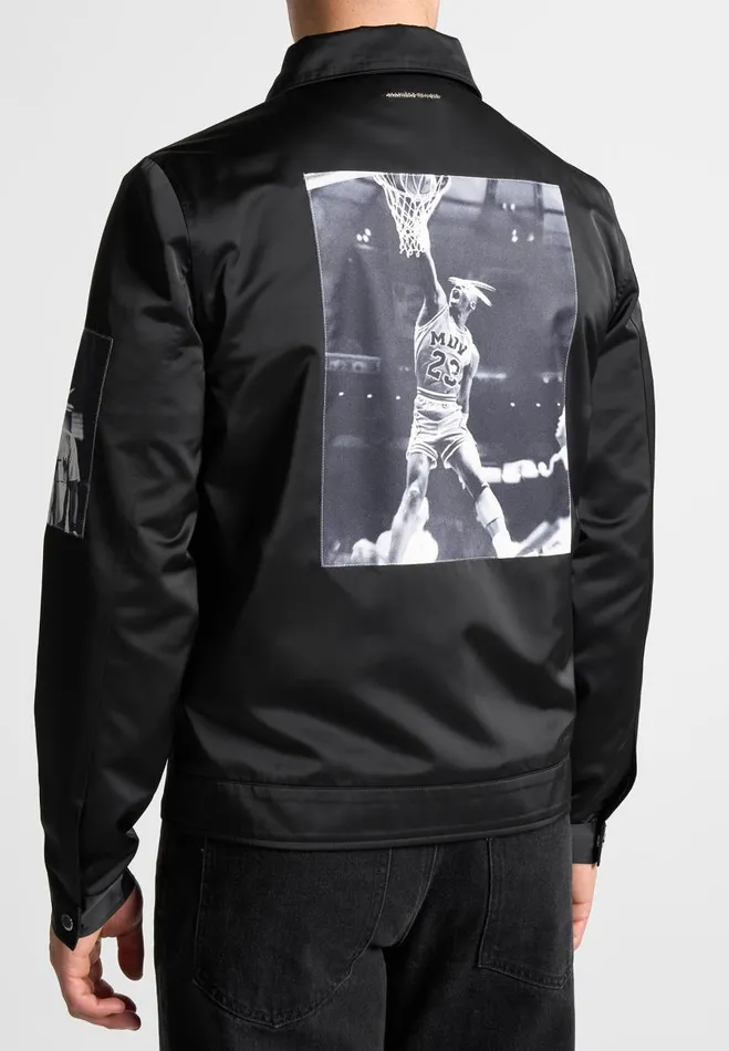 Manire De Voir Jackets Manire De Voir Man Satin Icon Jacket 8211 Black