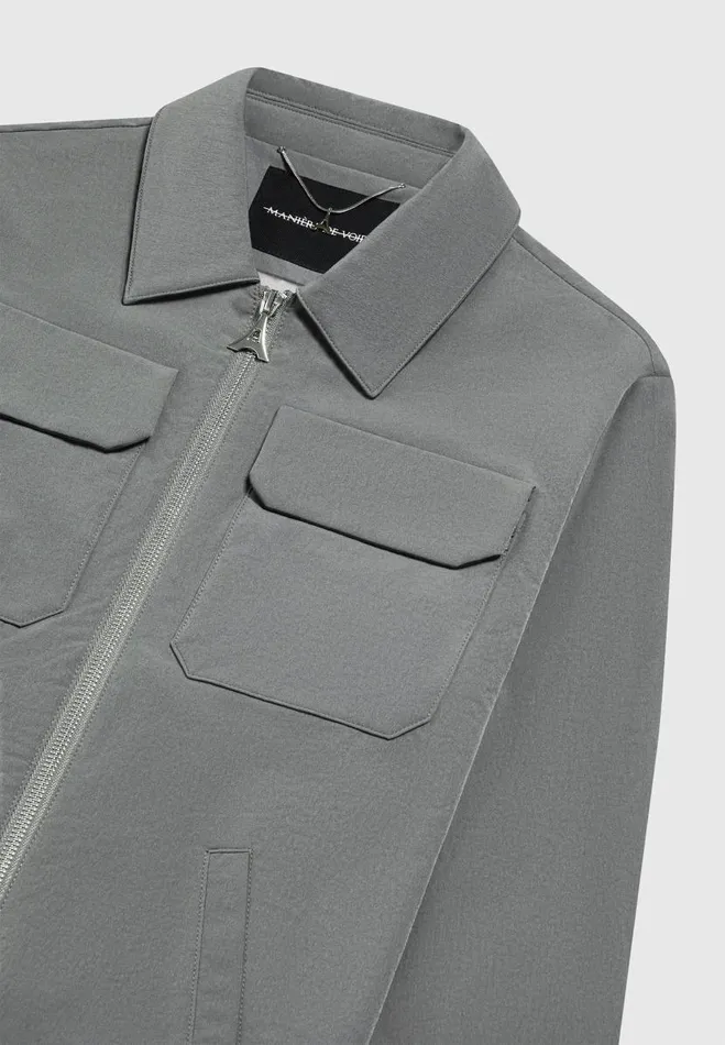 Manire De Voir Jackets Manire De Voir Man Technical Cargo Jacket 8211 Charcoal Grey