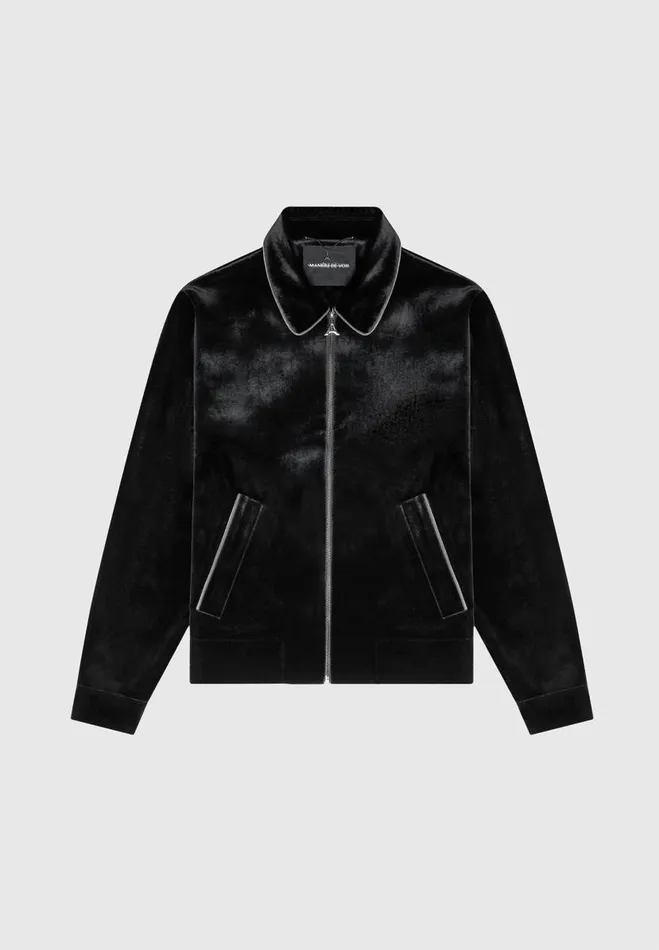 Manire De Voir Jackets Manire De Voir Man Velvet Jacket With Contrast Piping 8211 Black