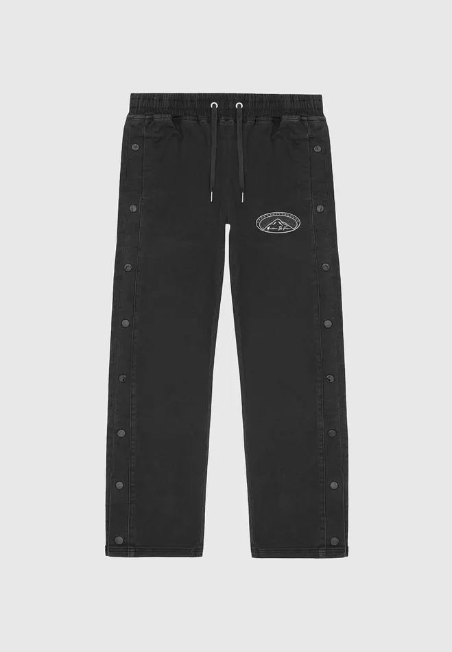 Manire De Voir Jeans Manire De Voir Man Denim Popper Cargo Pants 8211 Washed Black