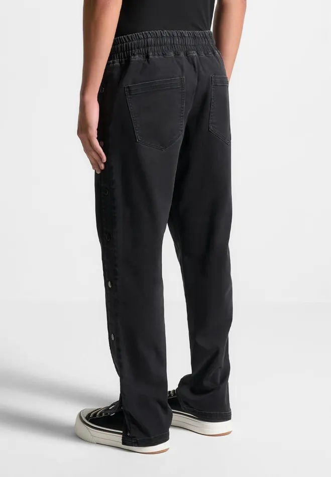 Manire De Voir Jeans Manire De Voir Man Denim Popper Cargo Pants 8211 Washed Black
