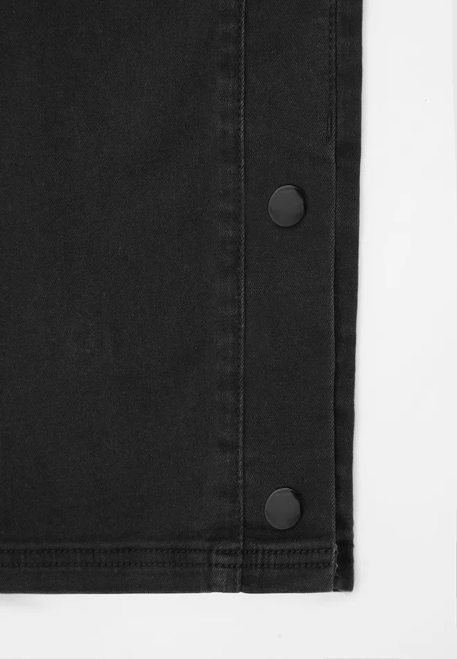 Manire De Voir Jeans Manire De Voir Man Denim Popper Cargo Pants 8211 Washed Black