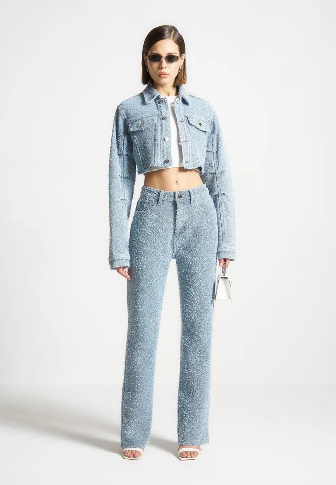 Manire De Voir Jeans Manire De Voir Woman Boucle Denim Boyfriend Jeans 8211 Mid Blue