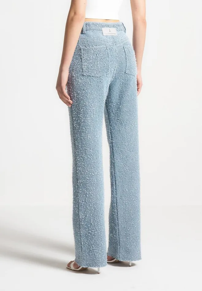 Manire De Voir Jeans Manire De Voir Woman Boucle Denim Boyfriend Jeans 8211 Mid Blue