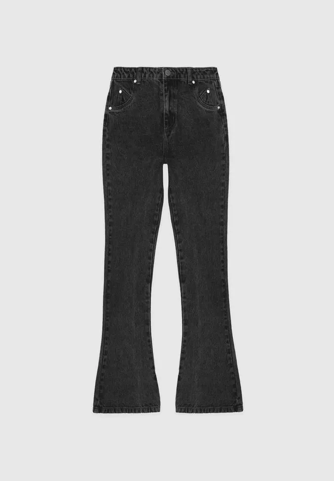 Manire De Voir Jeans Manire De Voir Woman Mid Rise Flared Jeans 8211 Black