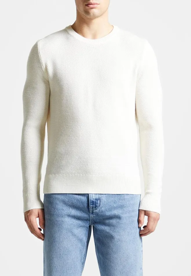 Manire De Voir Knitwear Manire De Voir Man ternel Textured Jumper 8211 Cream