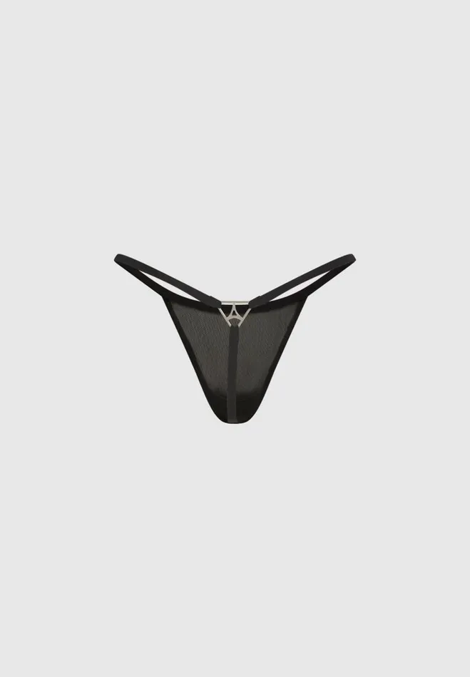 Manire De Voir Lingerie Manire De Voir Woman Mesh GString 8211 Black