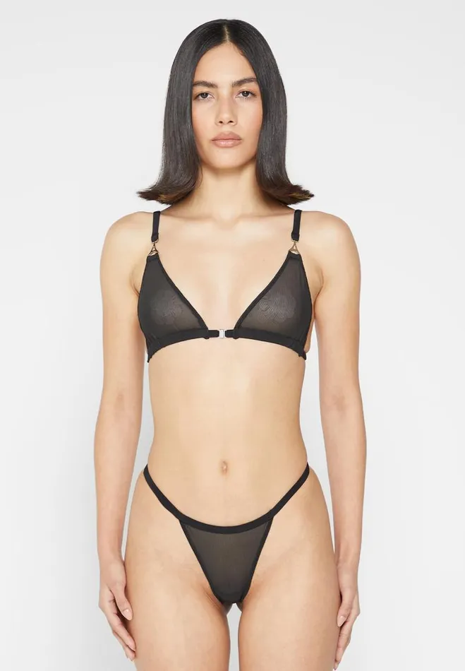 Manire De Voir Lingerie Manire De Voir Woman Mesh GString 8211 Black
