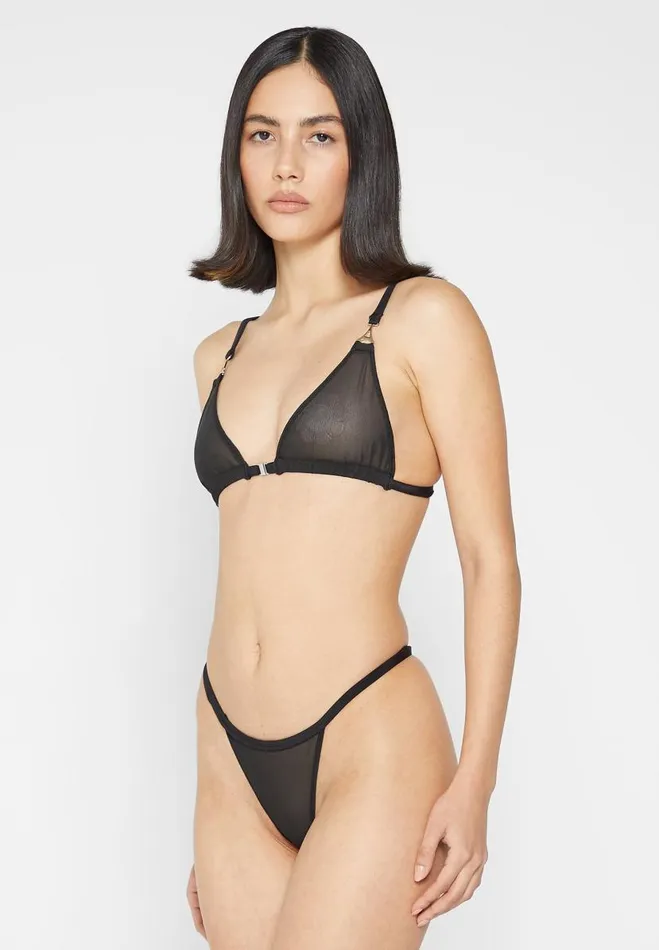 Manire De Voir Lingerie Manire De Voir Woman Mesh GString 8211 Black