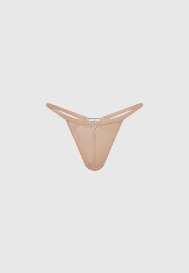 Manire De Voir Lingerie Manire De Voir Woman Mesh GString 8211 Taupe