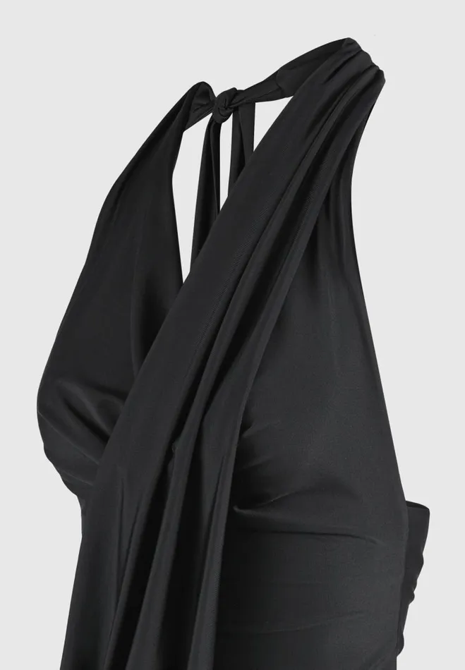 Manire De Voir Matching Sets Manire De Voir Woman Draped Halterneck Top 8211 Black