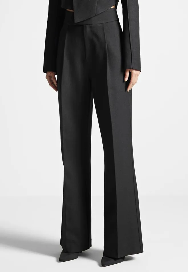 Manire De Voir Matching Sets Manire De Voir Woman High Waisted Tailored Trousers 8211 Black