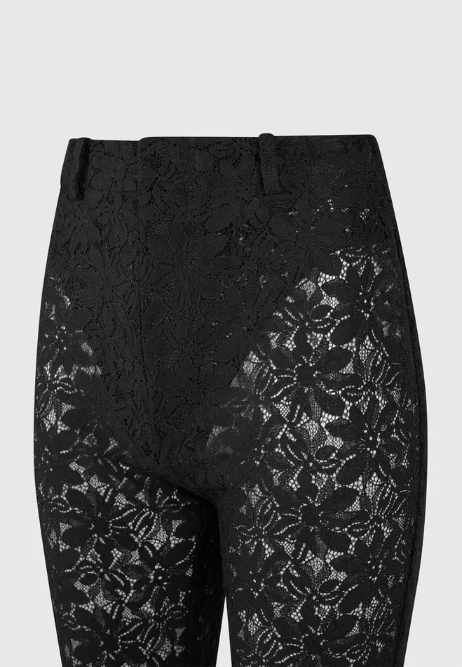Manire De Voir Matching Sets Manire De Voir Woman Lace Fit And Flare Trousers 8211 Black