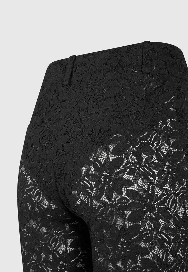 Manire De Voir Matching Sets Manire De Voir Woman Lace Fit And Flare Trousers 8211 Black