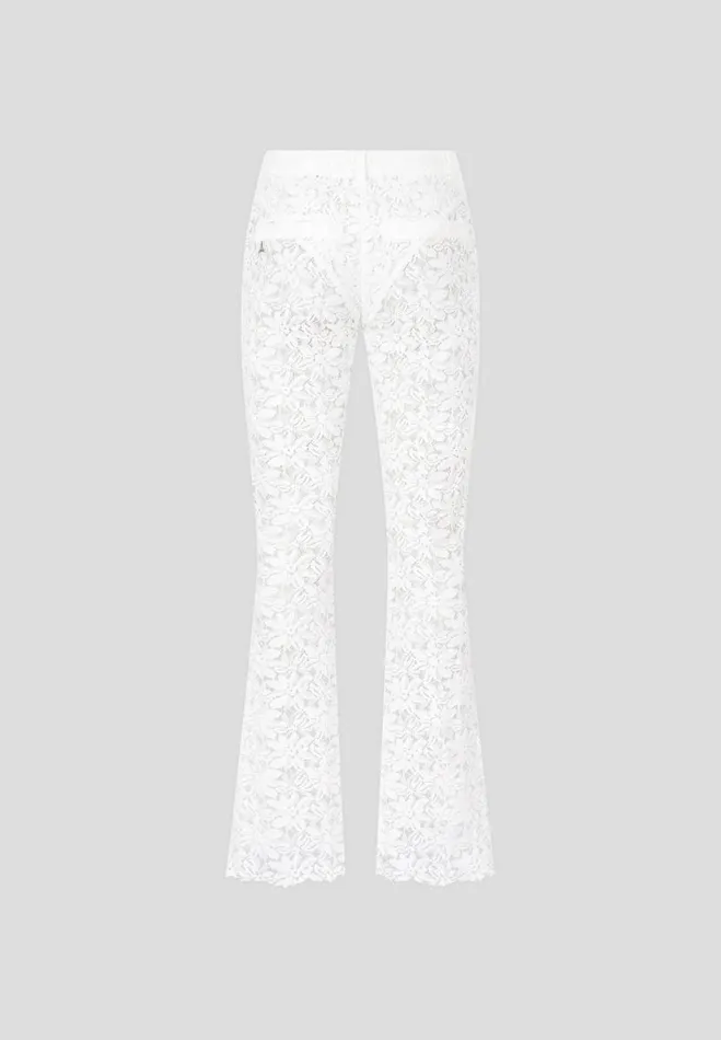 Manire De Voir Matching Sets Manire De Voir Woman Lace Fit And Flare Trousers 8211 White