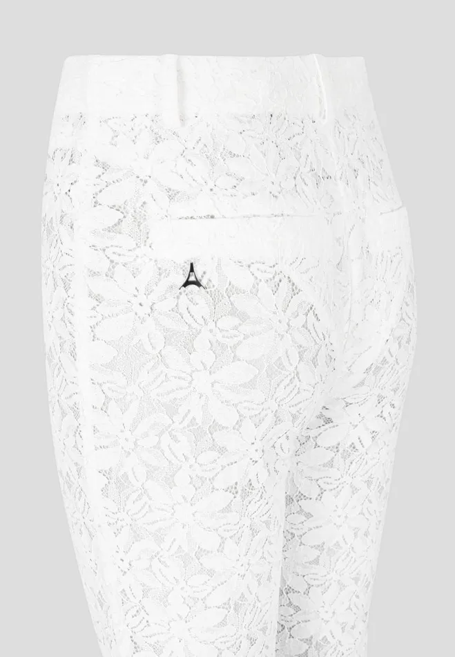Manire De Voir Matching Sets Manire De Voir Woman Lace Fit And Flare Trousers 8211 White