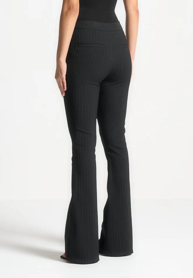 Manire De Voir Matching Sets Manire De Voir Woman Pinstripe Fit And Flare Leggings 8211 Black