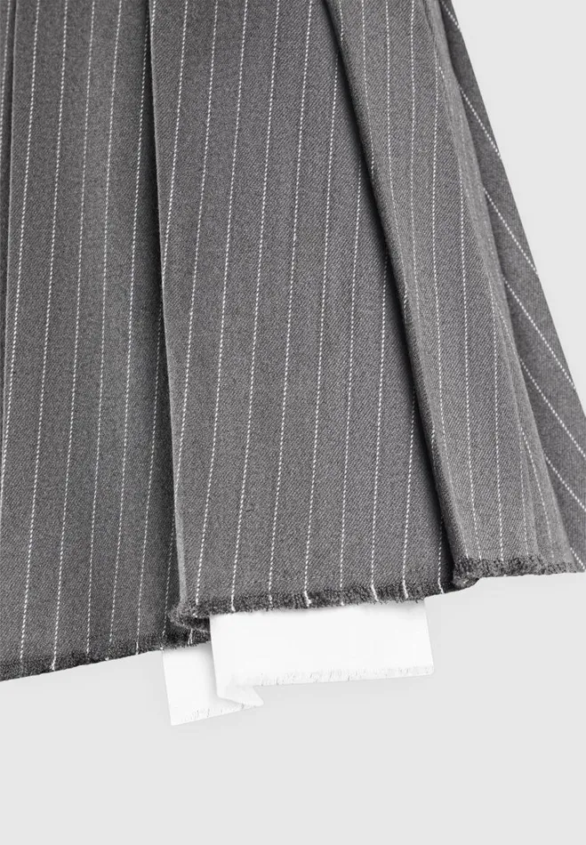 Manire De Voir Matching Sets Manire De Voir Woman Pinstripe Pleated Skort 8211 Grey Pinstripe