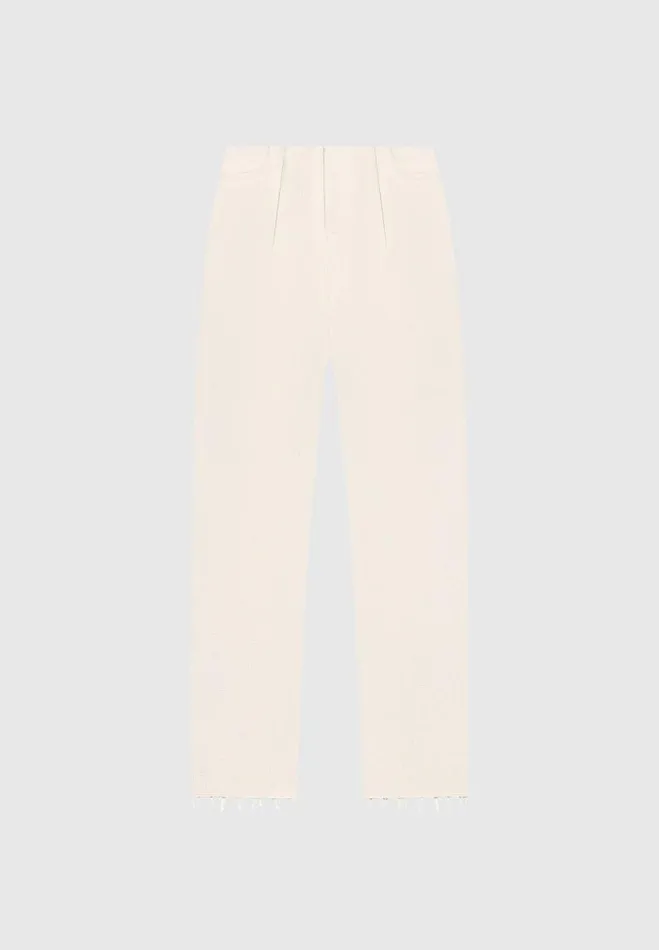 Manire De Voir Matching Sets Manire De Voir Woman Pleated Boyfriend Jeans 8211 Cream