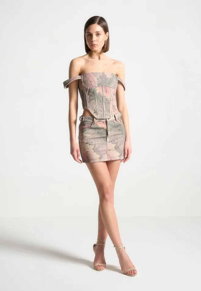 Manire De Voir Matching Sets Manire De Voir Woman Renaissance Camo Mini Skirt 8211 Multi Manire De Voir Matching Sets Manire De Voir Woman Renaissance Camo Mini Skirt 8211 Multi