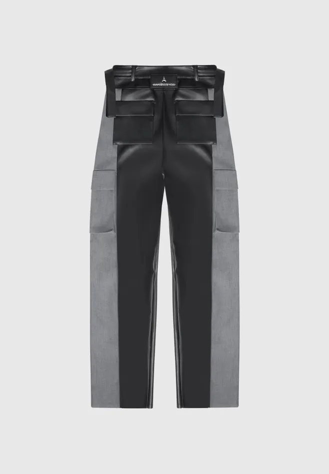 Manire De Voir Matching Sets Manire De Voir Woman Tailored Cargo Trousers 8211 GreyBlack
