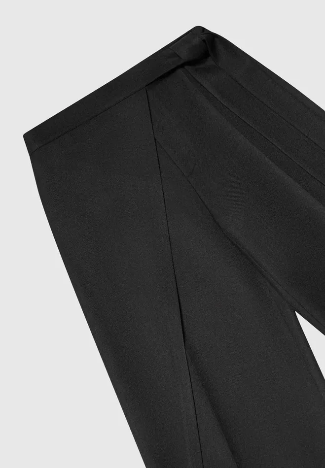 Manire De Voir Matching Sets Manire De Voir Woman Tailored Wrap Trousers With Tie 8211 Black