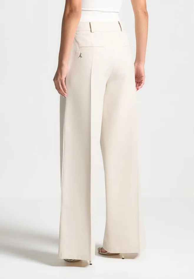 Manire De Voir Matching Sets Manire De Voir Woman Tailored Wrap Trousers With Tie 8211 Light Beige