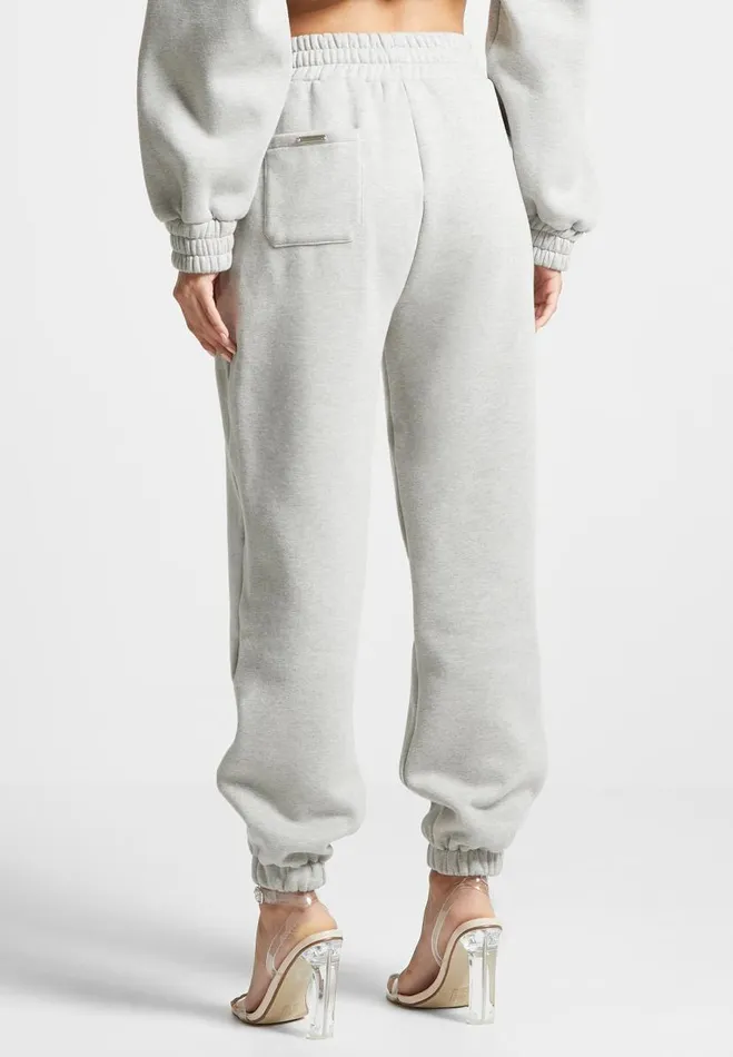 Manire De Voir Matching Sets Manire De Voir Woman ternelle 420GSM Eiffel Embossed Joggers 8211 Grey