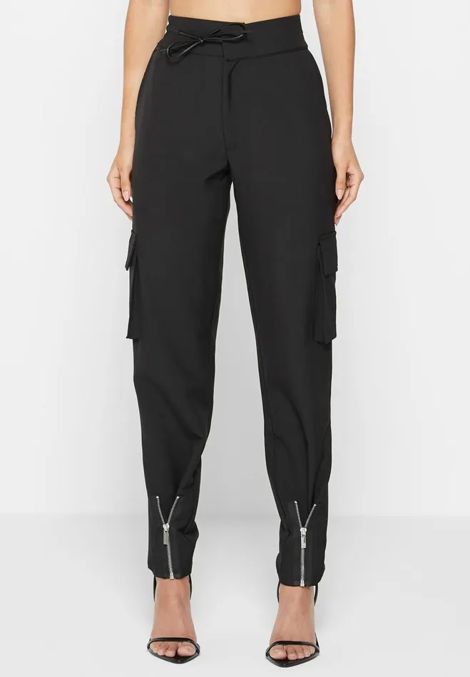 Manire De Voir Matching Sets Manire De Voir Woman Trousers With Zip Detail 8211 Black Manire De Voir Matching Sets Manire De Voir Woman Trousers With Zip Detail 8211 Black