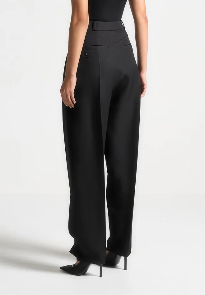 Manire De Voir Matching Sets Manire De Voir Woman Twist Leg Tailored Trousers 8211 Black