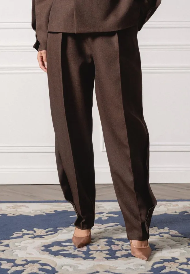 Manire De Voir Matching Sets Manire De Voir Woman Twist Leg Tailored Trousers 8211 Brown