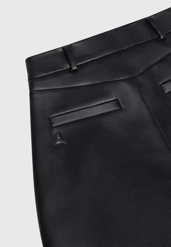 Manire De Voir Matching Sets Manire De Voir Woman Vegan Leather Tailored City Shorts 8211 Black
