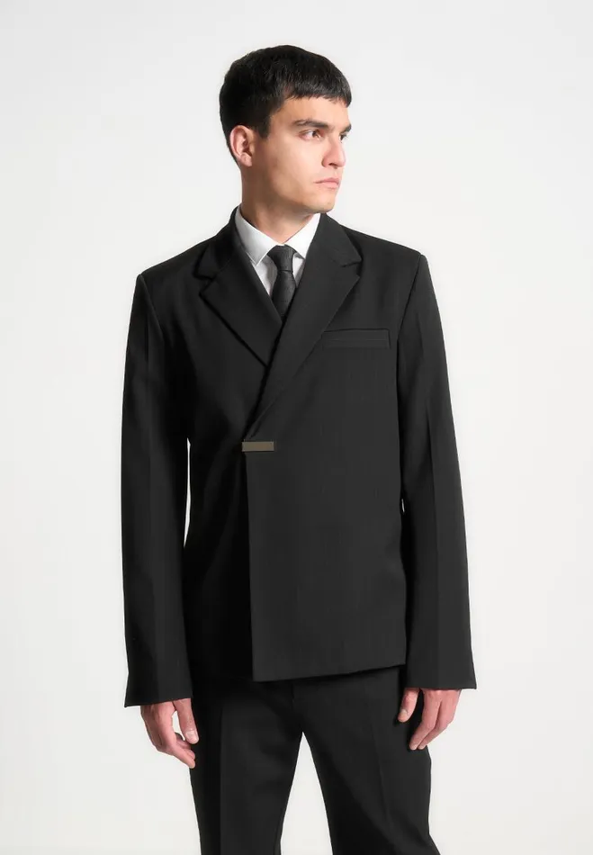 Manire De Voir Modern Tailoring Manire De Voir Man Double Breasted Pinstripe Suit Jacket 8211 Black