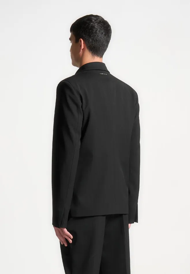 Manire De Voir Modern Tailoring Manire De Voir Man Double Breasted Pinstripe Suit Jacket 8211 Black