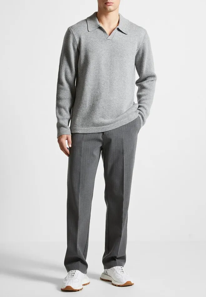 Manire De Voir Modern Tailoring Manire De Voir Man Relaxed Fit Pinstripe Tailored Trousers 8211 Grey
