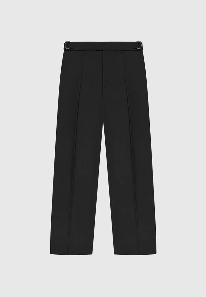 Manire De Voir Modern Tailoring Manire De Voir Man Relaxed Fit Textured Pleated Tailored Trousers 8211 Black