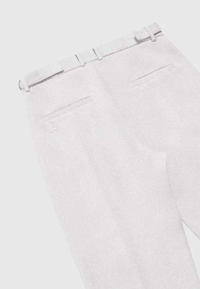 Manire De Voir Modern Tailoring Manire De Voir Man Relaxed Fit Textured Twin Pleat Tailored Trousers 8211 Grey