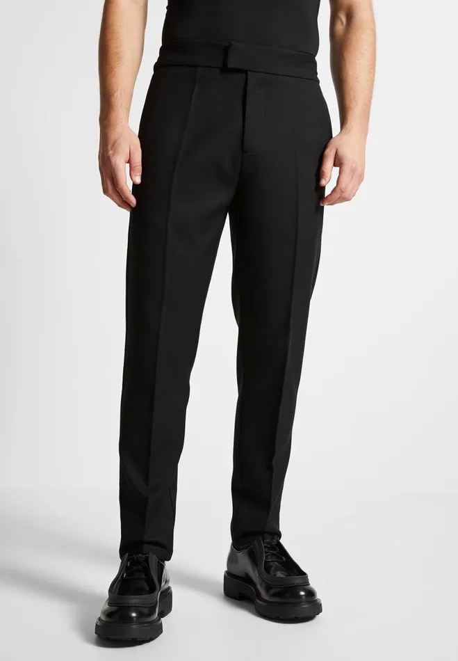 Manire De Voir Modern Tailoring Manire De Voir Man Slim Fit Tailored Trousers 8211 Black Manire De Voir Modern Tailoring Manire De Voir Man Slim Fit Tailored Trousers 8211 Black