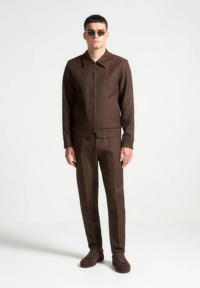 Manire De Voir Modern Tailoring Manire De Voir Man Slim Fit Tailored Trousers 8211 Brown
