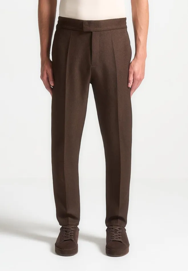 Manire De Voir Modern Tailoring Manire De Voir Man Slim Fit Tailored Trousers 8211 Brown