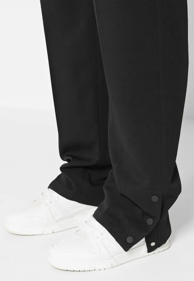 Manire De Voir Modern Tailoring Manire De Voir Man Straight Leg Buttoned Cuff Trousers 8211 Black
