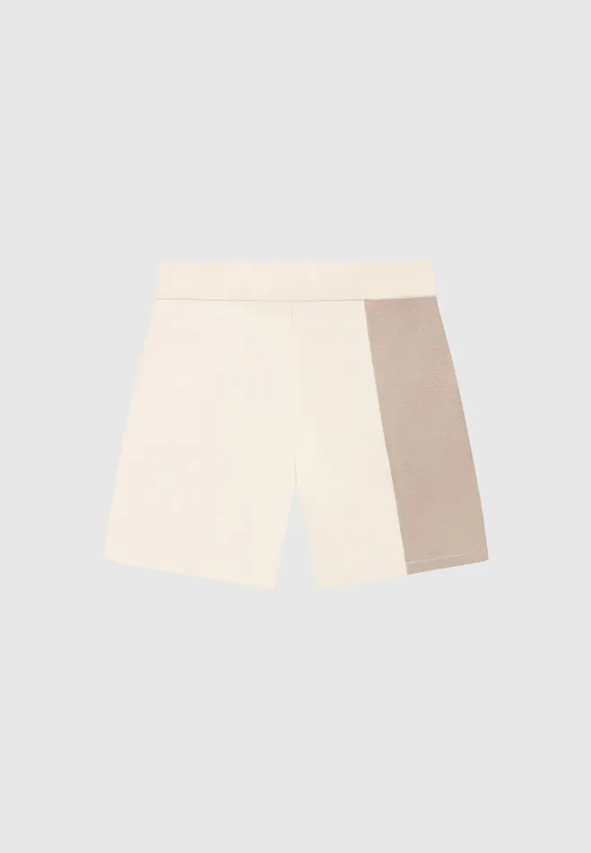 Manire De Voir Short Sets Manire De Voir Man Colour Block Knit Shorts 8211 BlackBeige