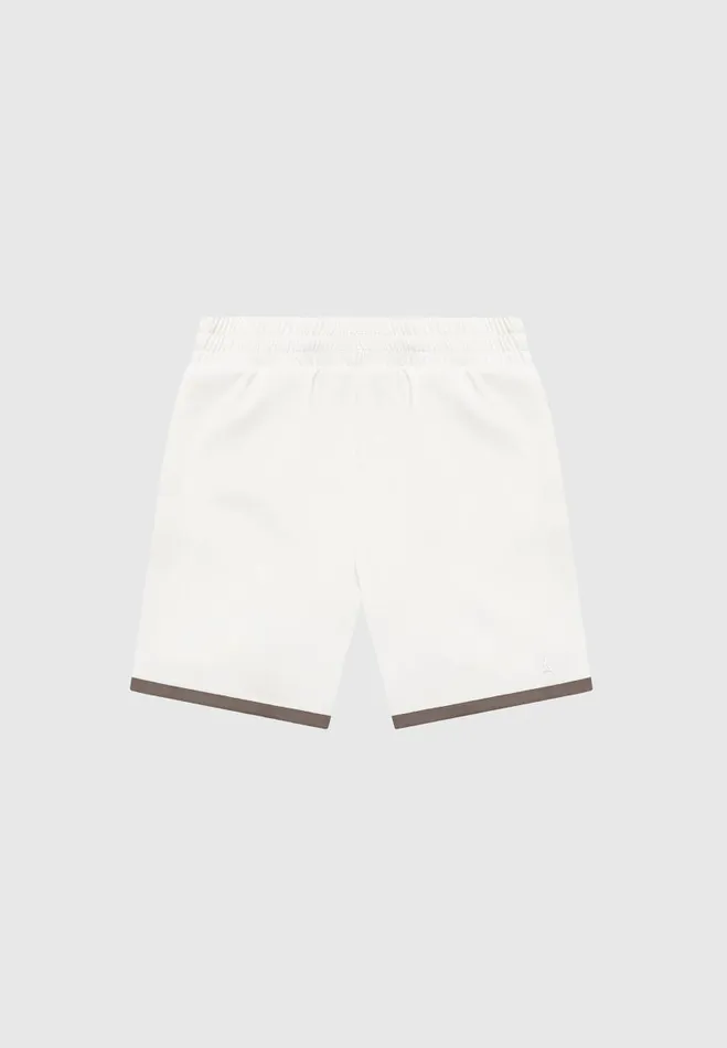 Manire De Voir Short Sets Manire De Voir Man Contrast Border Shorts 8211 CreamBrown