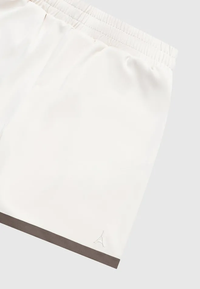 Manire De Voir Short Sets Manire De Voir Man Contrast Border Shorts 8211 CreamBrown