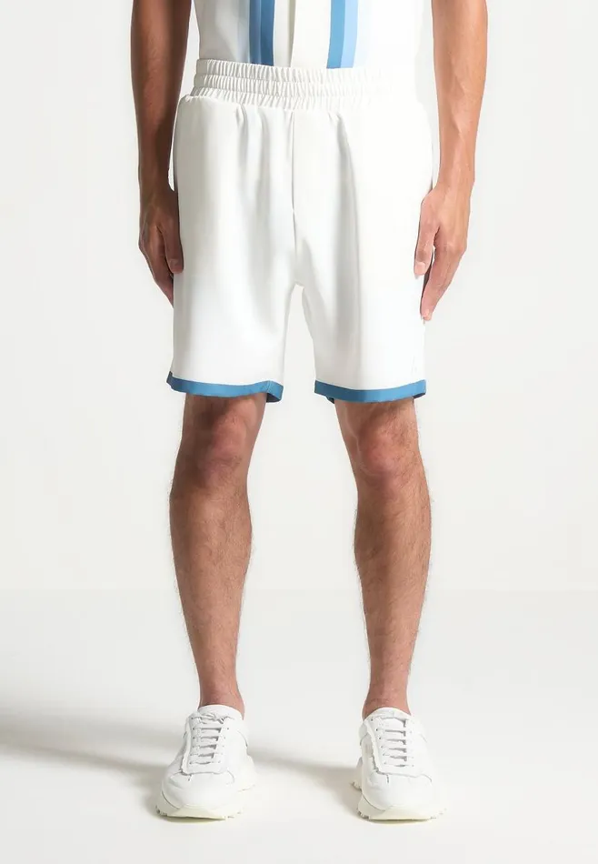 Manire De Voir Short Sets Manire De Voir Man Contrast Border Shorts 8211 WhiteBlue