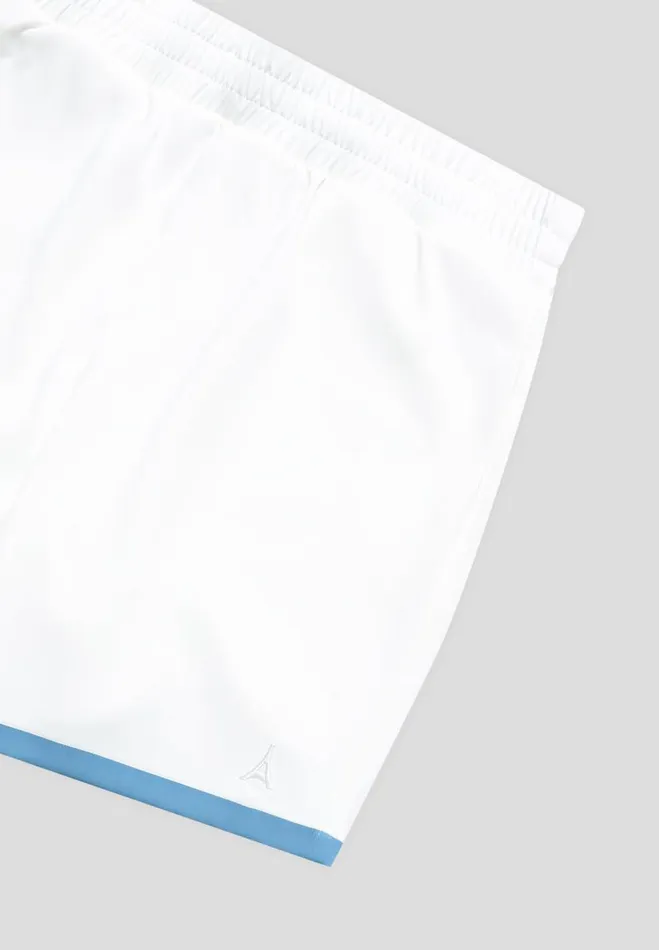 Manire De Voir Short Sets Manire De Voir Man Contrast Border Shorts 8211 WhiteBlue